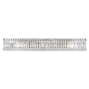 Quantum 9 Light 120V Bath Vanity & Wall Light in Polished Stainless Steel with Clear Radiance Crystal