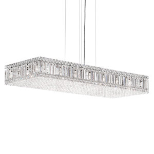 Quantum 23 Light 120V Linear Pendant in Stainless Steel with Clear Spectra Crystal