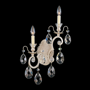 Renaissance 2 Light 120V Right Wall Sconce in Antique Silver with Clear Radiance Crystal