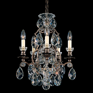 Renaissance 5 Light 120V Chandelier in Heirloom Gold with Clear Heritage Handcut Crystal