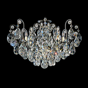 Renaissance 8 Light 120V Semi-Flush Mount in Heirloom Gold with Clear Radiance Crystal