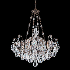 Renaissance 8 Light 120V Pendant in French Gold with Clear Heritage Handcut Crystal