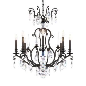Renaissance Nouveau 8 Light 120V Chandelier in Heirloom Gold with Clear Heritage Handcut Crystal