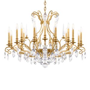 Renaissance Nouveau 18 Light 120V Chandelier in Heirloom Bronze with Clear Heritage Handcut Crystal