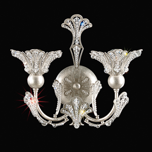 Rivendell 2 Light 120V Wall Sconce in Heirloom Gold with Clear Radiance Crystal