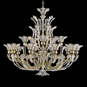 Rivendell 16 Light 120V Chandelier in Heirloom Gold with Clear Radiance Crystal