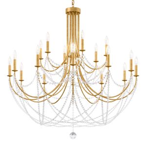 Verdana 8 Light 120V Chandelier in Antique Silver with Clear Optic Crystal