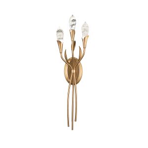 Secret Garden 27in LED 3500K 120V-277V Wall Sconce in French Gold and Optic Haze Quartz