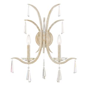 Tinsley 2 Light 120V Wall Sconce in Heirloom Gold and Clear Radiance Crystal