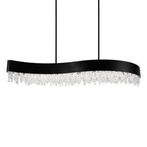 Soleil 47in LED 3000K/3500K/4000K 120V-277V Pendant in Black with Clear Optic Crystal