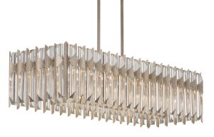 Terina 10 Light 120V Linear Pendant in Heirloom Gold with Clear Optic Crystal