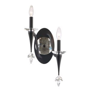 Waverly 2 Light 120V Wall Sconce in Antique Silver and Clear Radiance Crystal