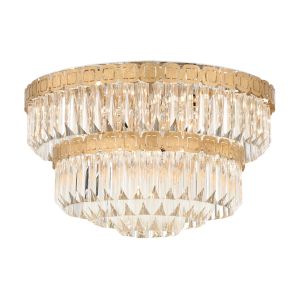 Alina 10 Light 120V Flush Mount in Ferro Black with Clear Optic Crystal