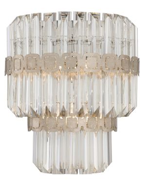 Alina 3 Light 120V Wall Sconce in Ferro Black with Clear Optic Crystal