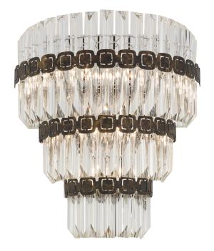Alina 6 Light 120V Wall Sconce in Ferro Black with Clear Optic Crystal