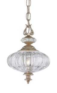 Dyana 1 Light 120V Mini Pendant (Oblong Glass) in Heirloom Bronze with Clear Heritage Handcut Crystal
