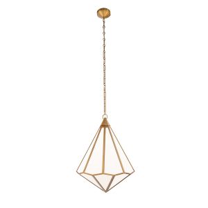 Dominoe 22in LED WAC Home Pendant in Aged Brass