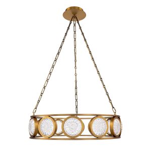 Bangelle 34in LED 3000K/3500K/4000K/5000K Pendant in Black with Radiance Crystal Dust