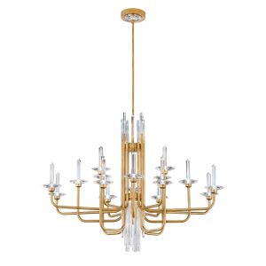 Calliope 16 Light 120-277V Chandelier in Soft Silver with Clear Optic Crystal