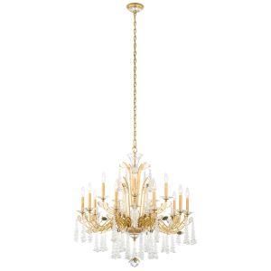 MacLyn 15 Light 120V Chandelier in Black and Clear Radiance Crystal
