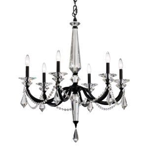 Verona 6 Light 120V Chandelier in Heirloom Bronze with Clear Radiance Crystal