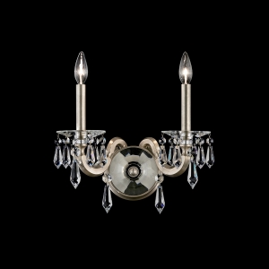 Napoli 2 Light 120V Wall Sconce in Heirloom Bronze with Clear Radiance Crystal