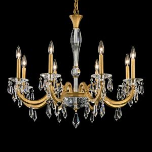 Napoli 6 Light 120V Chandelier in Heirloom Bronze with Clear Radiance Crystal