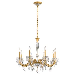 Napoli 8 Light 120V Chandelier in Heirloom Bronze with Clear Radiance Crystal