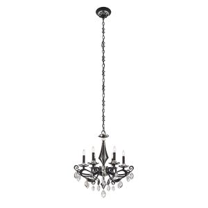 Persephone 6 Light 120V Chandelier in French Lace with Clear Radiance Crystal