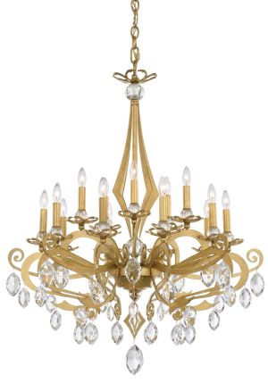 Persephone 15 Light 120V Chandelier in Ferro Black with Clear Radiance Crystal