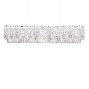 Tahitian 48in LED 3000K/3500K/4000K 120V-277V Linear Pendant in Heirloom Gold with Clear Optic Crystal