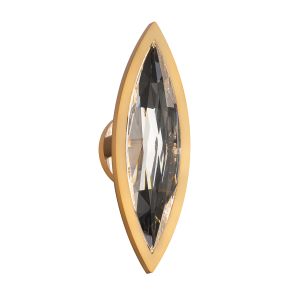 Marchesa 17in 120/277V LED Wall Sconce in Aged Brass with Radiance Crystal Dust
