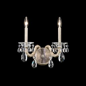 San Marco 2 Light 120V Chandelier in Heirloom Gold with Clear Radiance Crystal