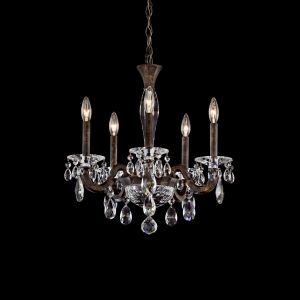 San Marco 5 Light 120V Chandelier in Heirloom Gold with Clear Radiance Crystal