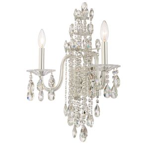 Rainier 2 Light 120V Wall Sconce in Heirloom Gold and Clear Radiance Crystal