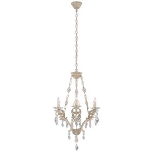 Tamerlaine 6 Light 120V Chandelier in Antique Silver with Clear Radiance Crystal
