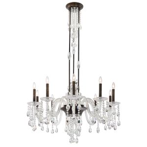 Rainier 10 Light 120V Chandelier in Heirloom Bronze and Clear Radiance Crystal