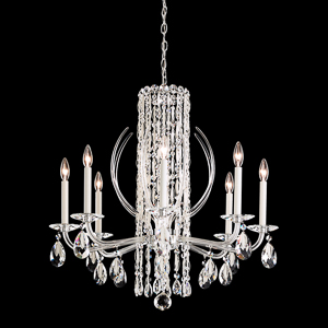 Siena 8 Light 120V Chandelier in Heirloom Gold with Clear Radiance Crystal