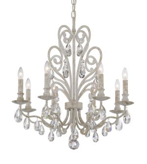 Conclave 8 Light 120V Chandelier in Tourmaline with Clear and Amethyst Crystal Colors
