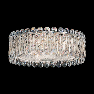 Sarella 3 Light 120V Flush Mount in Polished Stainless Steel with Clear Radiance Crystal