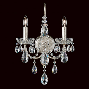 Sonatina 2 Light 120V Wall Sconce in Aurelia with Clear Heritage Handcut Crystal