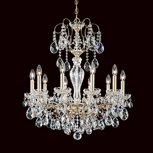 Sonatina 10 Light 120V Chandelier in Heirloom Bronze with Clear Heritage Handcut Crystal