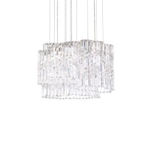 Selene 18in LED 3000K 120V Pendant in Stainless Steel with Clear Optic Crystal