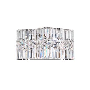 Selene 15in LED 3000K 120V Wall Sconce in Stainless Steel with Clear Optic Crystal