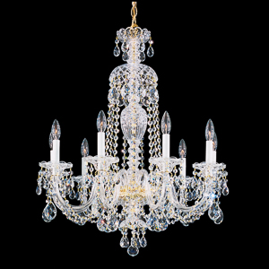 Sterling 9 Light 120V Chandelier in Polished Silver with Clear Radiance Crystal