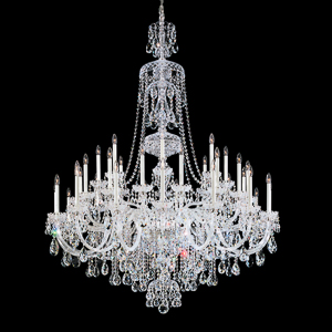 Sterling 45 Light 120V Chandelier in Polished Silver with Clear Radiance Crystal