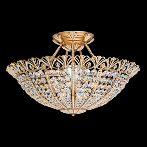 Rivendell 17 Light 120V Semi-Flush Mount in Heirloom Bronze with Clear Radiance Crystal