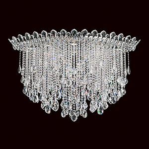 Trilliane Strands 8 Light 120V Flush Mount in Polished Stainless Steel with Clear Radiance Crystal