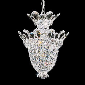 Trilliane 5 Light 120V Mini Pendant in Polished Stainless Steel with Clear Heritage Handcut Crystal