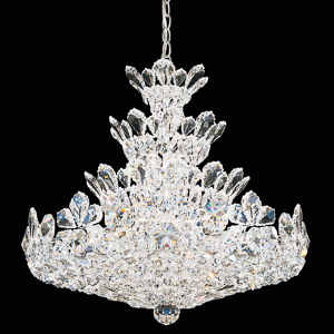 Trilliane 24 Light 120V Chandelier in Polished Stainless Steel with Clear Radiance Crystal
